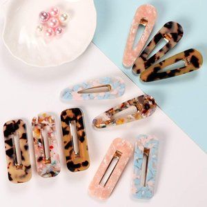Acrylic Resin Barrettes *Ltd Gift Set w/Satin Bag*